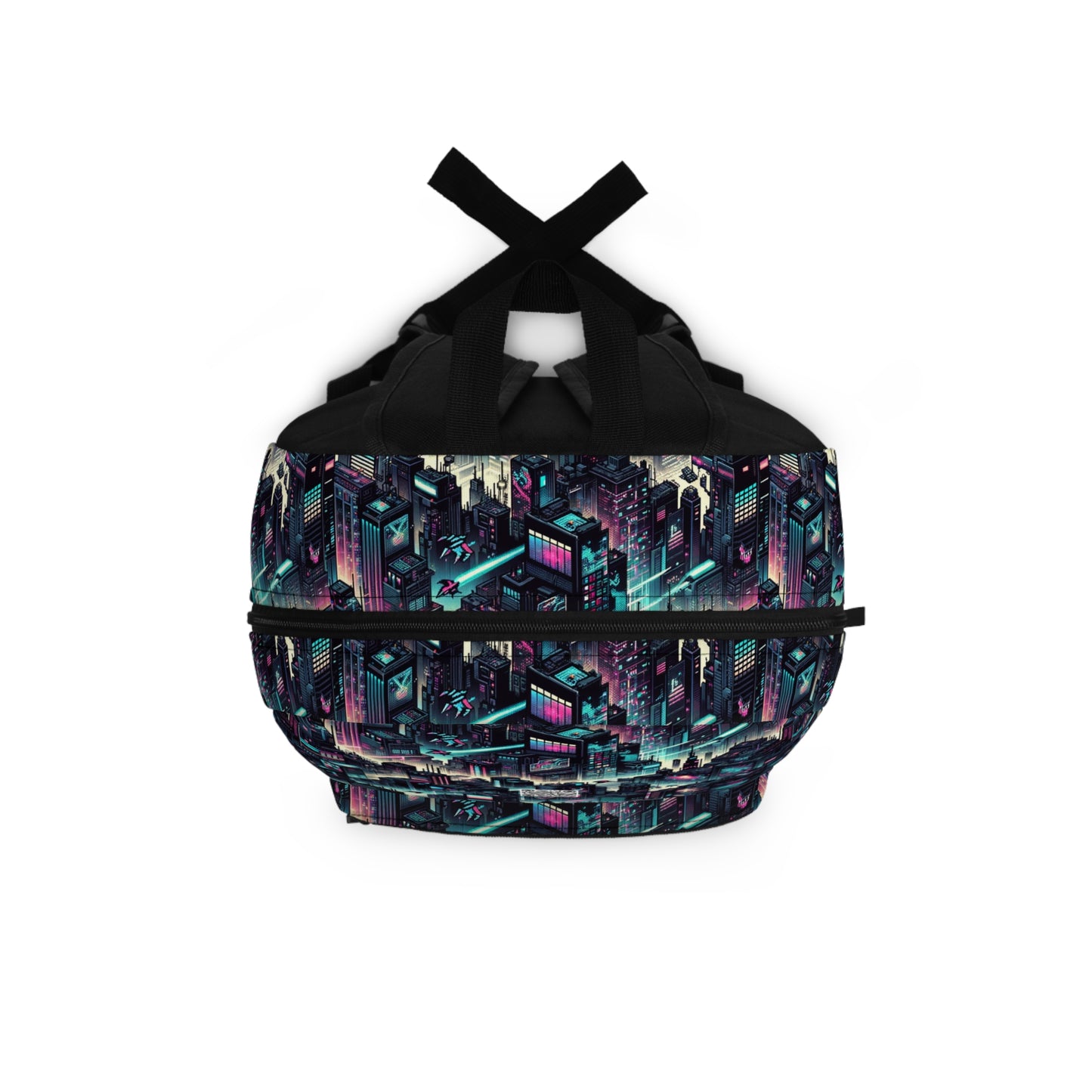 Digital Rebellion Tech-Inspired Streetwear Backpack - 8404 Design-51