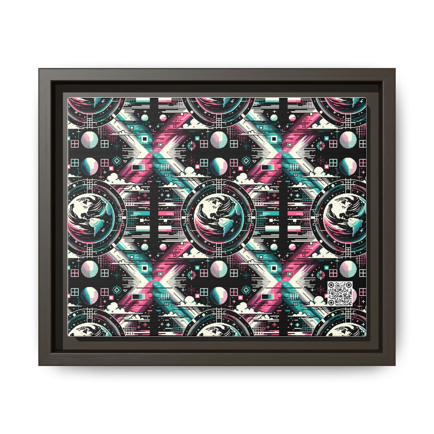 Digital Artistry Digital-native Streetwear Matte Canvas, Framed (multi-color) - 8404 Design-62 B