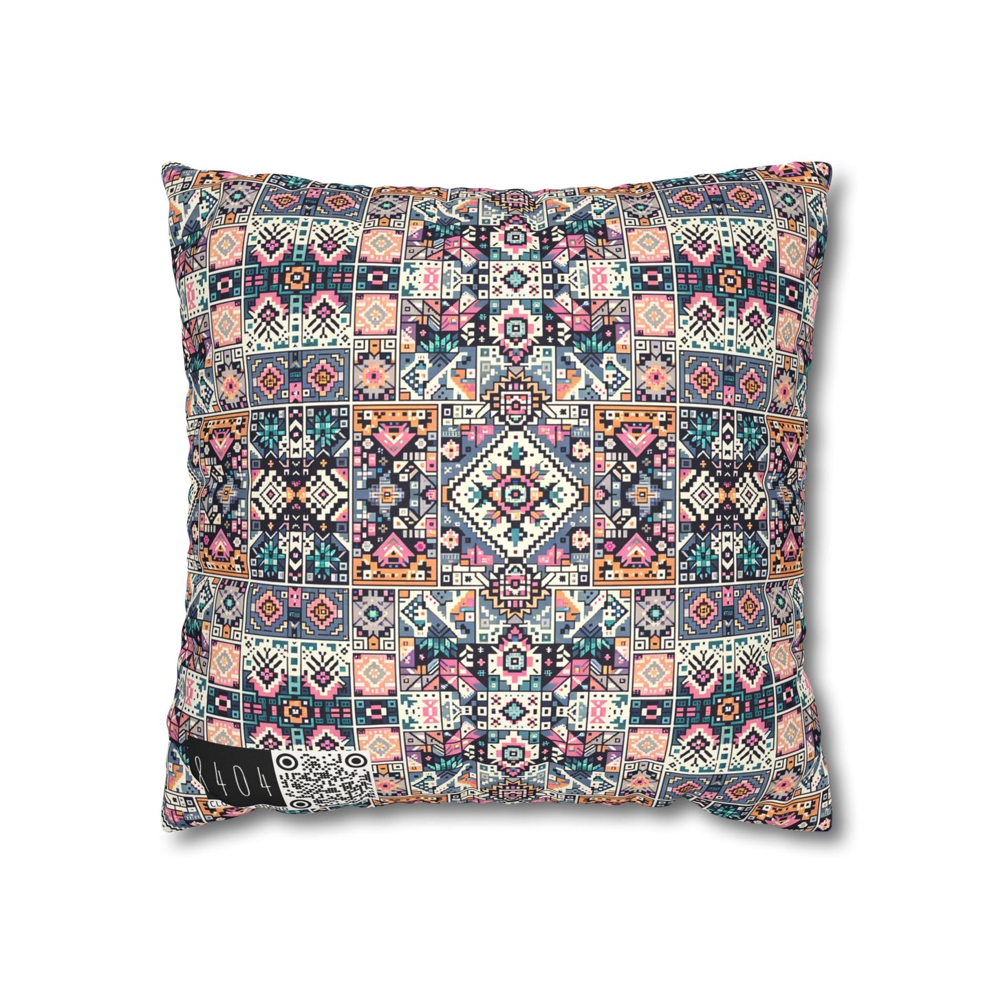 Faux Suede Square Pillowcase - 8404 Design-02