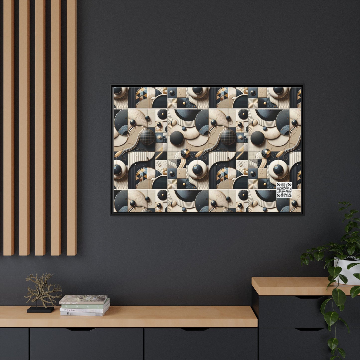 Tech-forward Luxe Streetwear Tech Luxe Fusion Matte Canvas, Framed (multi-color) - 8404 Design-71 A