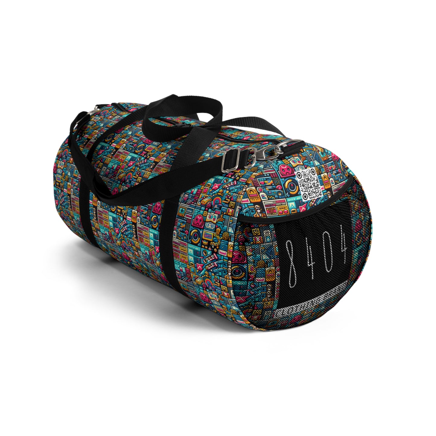 Digital Pop Culture Mashup Maximalist Pop Duffel Bag - 8404 Design-47