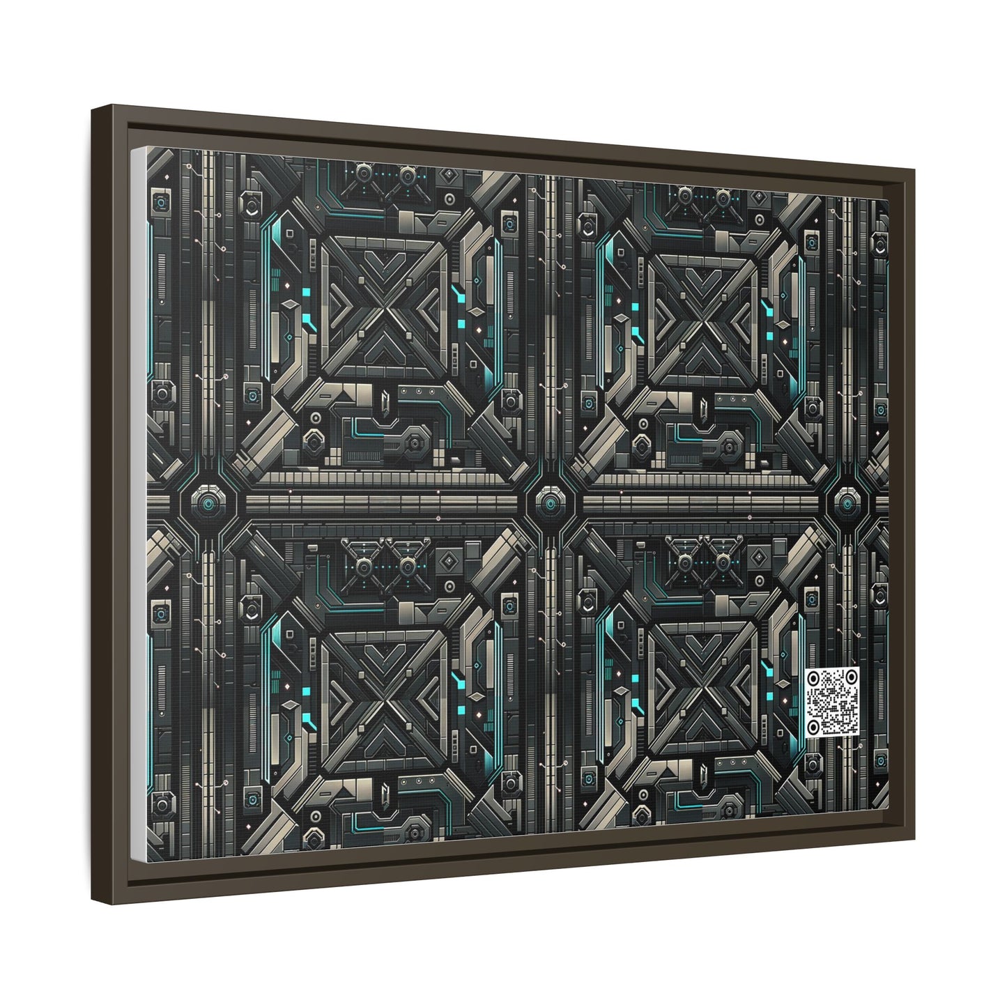 Tech Noir Futuristic Tech Aesthetic with a Dark Twist Matte Canvas, Framed (multi-color) - 8404 Design-59 A