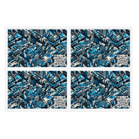 Tech Urban Camo Tech-Forward Streetwear With a Futuristic Military Edge Sticker Sheets - 8404 Design-51