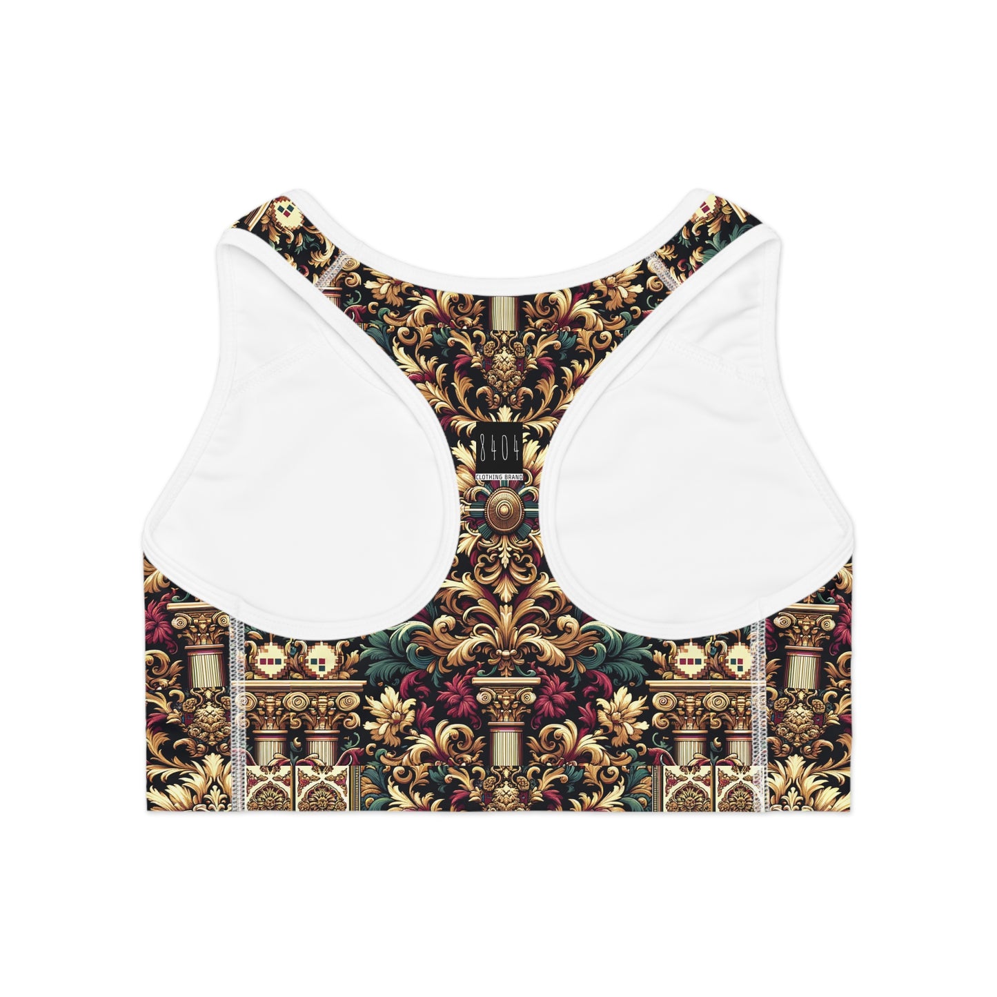 Digital Renaissance Modern Baroque Fusion Sports Bra - 8404 Design-57