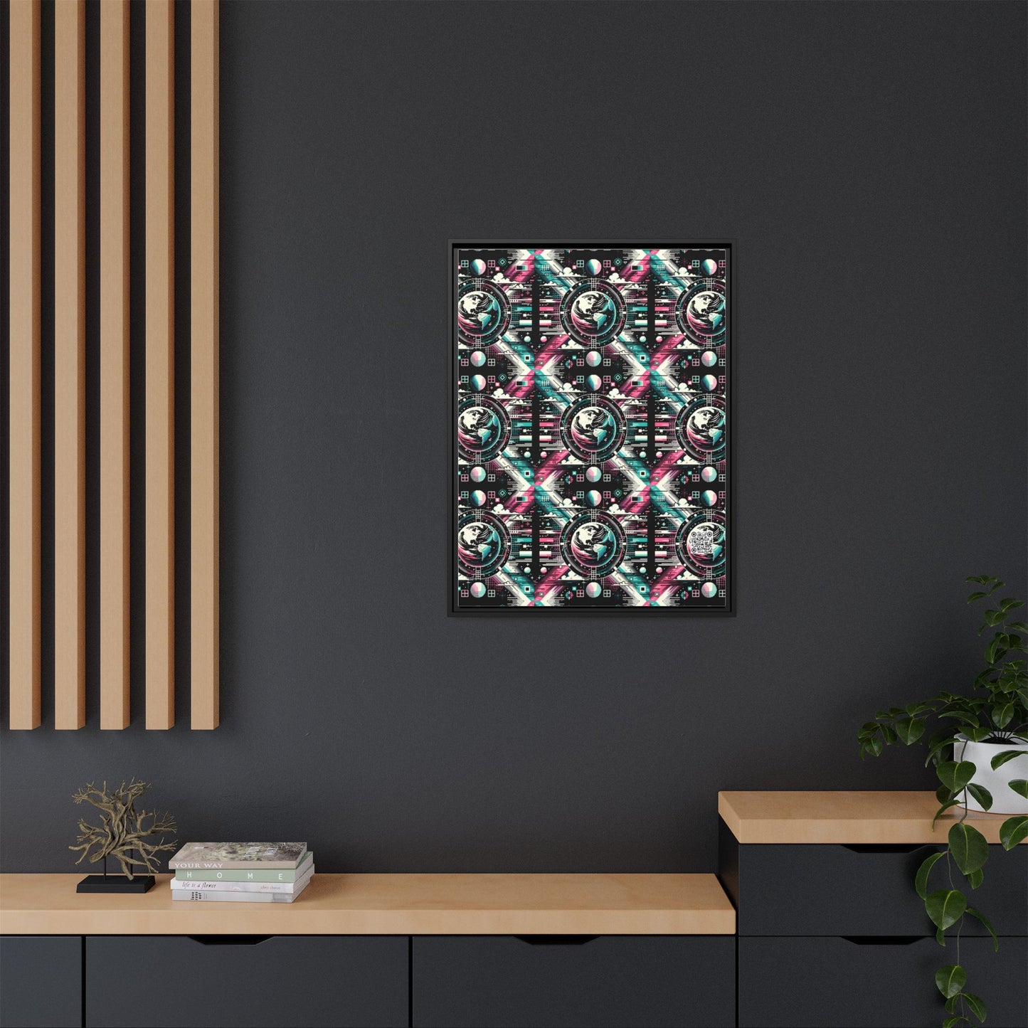 Digital Artistry Digital-native Streetwear Matte Canvas, Framed (multi-color) - 8404 Design-62 A