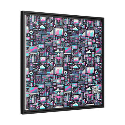 Digital Rebellion Youthful Streetwear with a Rebellious Digital Twist Matte Canvas, Framed (multi-color) - 8404 Design-71 A