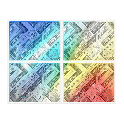 Tech-Infused Streetwear Tech-Forward Minimalism Sticker Sheets - 8404 Design-63