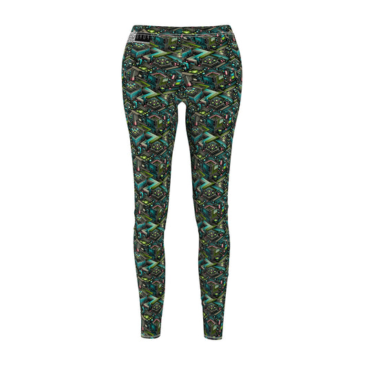 Women's Cut & Sew Casual Leggings Future Tech - 8404 Design-01