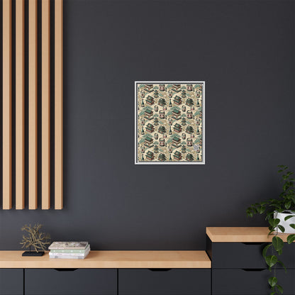 Cultural Artisanal Fusion Contemporary Cultural Elegance Matte Canvas, Framed (multi-Color) - 8404 Design-68 B