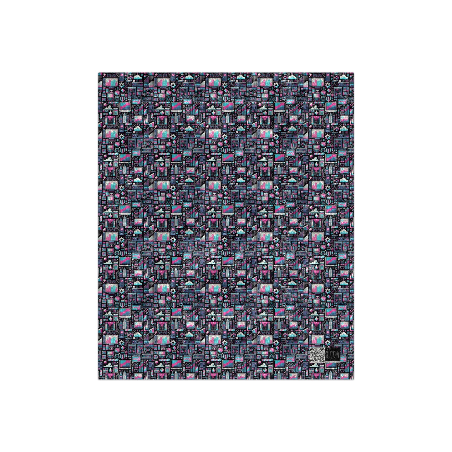 Digital Rebellion Youthful Streetwear with a Rebellious Digital Twist Crushed Velvet Blanket - 8404 Design-71