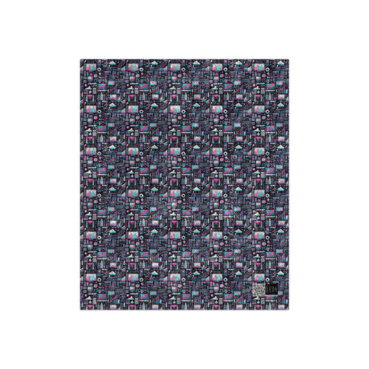 Digital Rebellion Youthful Streetwear with a Rebellious Digital Twist Crushed Velvet Blanket - 8404 Design-71