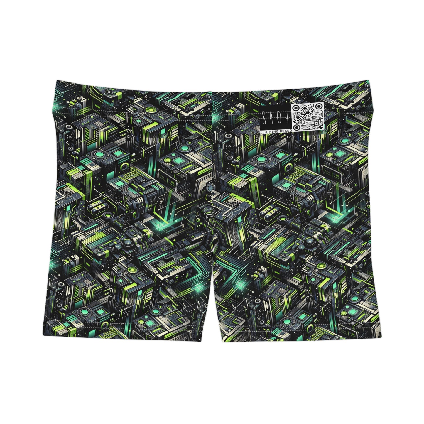 Tech-Infused Graphics Tech-Forward Streetwear Women's Shorts - 8404 Design-47