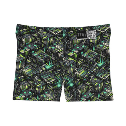 Tech-Infused Graphics Tech-Forward Streetwear Women's Shorts - 8404 Design-47