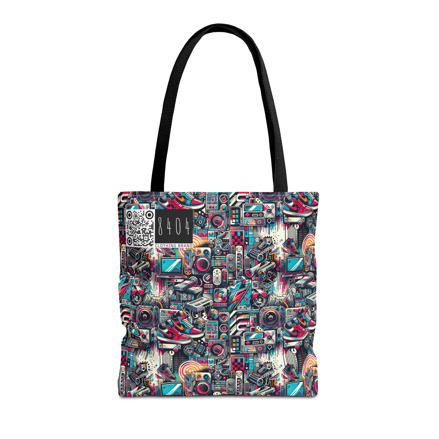 Urban Graffiti Fusion Eclectic Street Art Meets Modern Tech Culture Tote Bag - 8404 Design-50