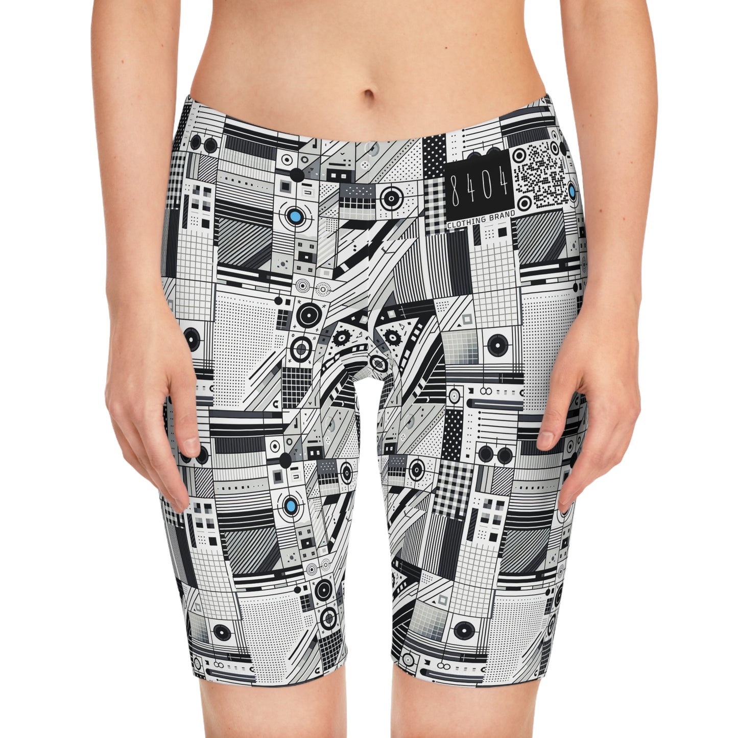 Digital Minimalism Minimalist Tech Women's Bike Shorts - 8404 Design-52