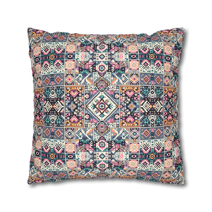Faux Suede Square Pillowcase - 8404 Design-02