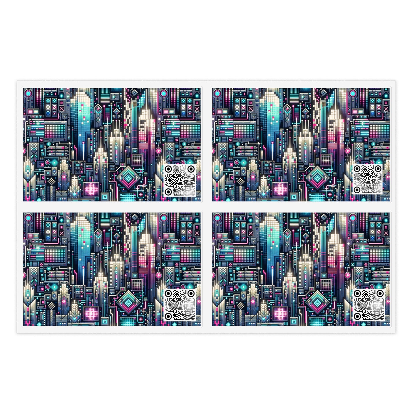 Digital Renaissance Tech-Forward Maximalism Sticker Sheets - 8404 Design-56