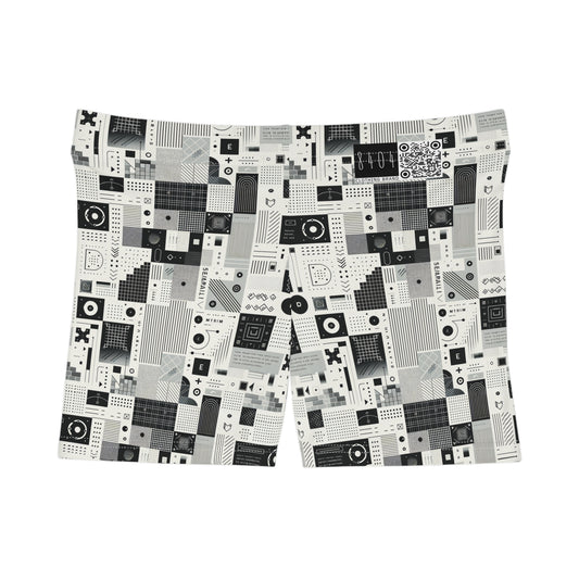 Digital Minimalism Minimalist Tech Women's Shorts - 8404 Design-50
