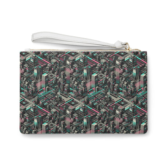 Digital Dreamland Tech-Inspired Streetwear Clutch Bag - 8404 Design-51