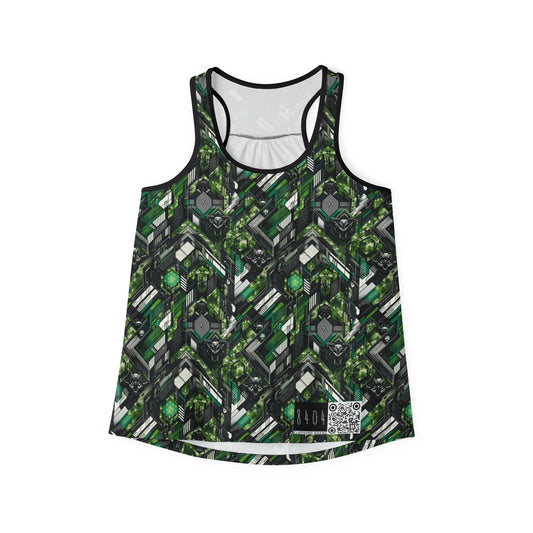 Tech Camo Fusion Tech-Forward Streetwear With a Futuristic Edge Women's Tank Top - 8404 Design-58
