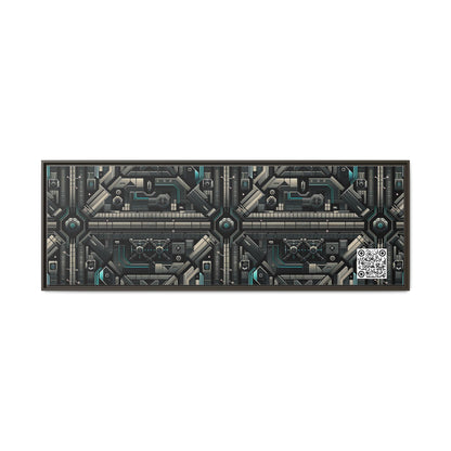 Tech Noir Futuristic Tech Aesthetic with a Dark Twist Matte Canvas, Framed (multi-color) - 8404 Design-59 B