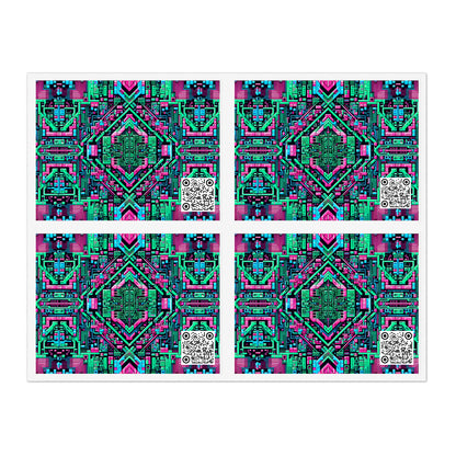 Digital Glitch Vibes Tech-Inspired Streetwear Sticker Sheets - 8404 Design-71