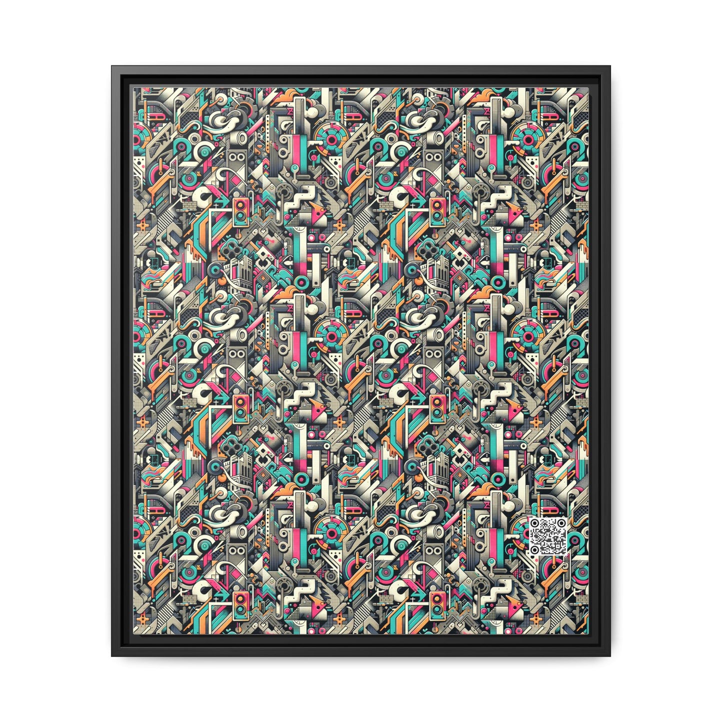 Digital Street Art Urban Street Style Matte Canvas, Framed (multi-color) - 8404 Design-74 B