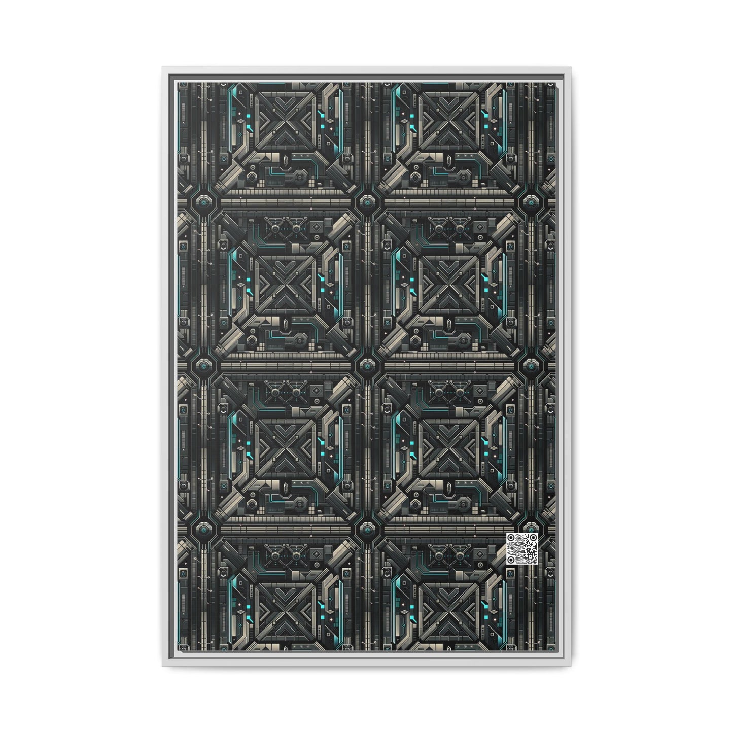 Tech Noir Futuristic Tech Aesthetic with a Dark Twist Matte Canvas, Framed (multi-color) - 8404 Design-59 A