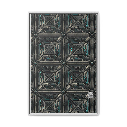 Tech Noir Futuristic Tech Aesthetic with a Dark Twist Matte Canvas, Framed (multi-color) - 8404 Design-59 A