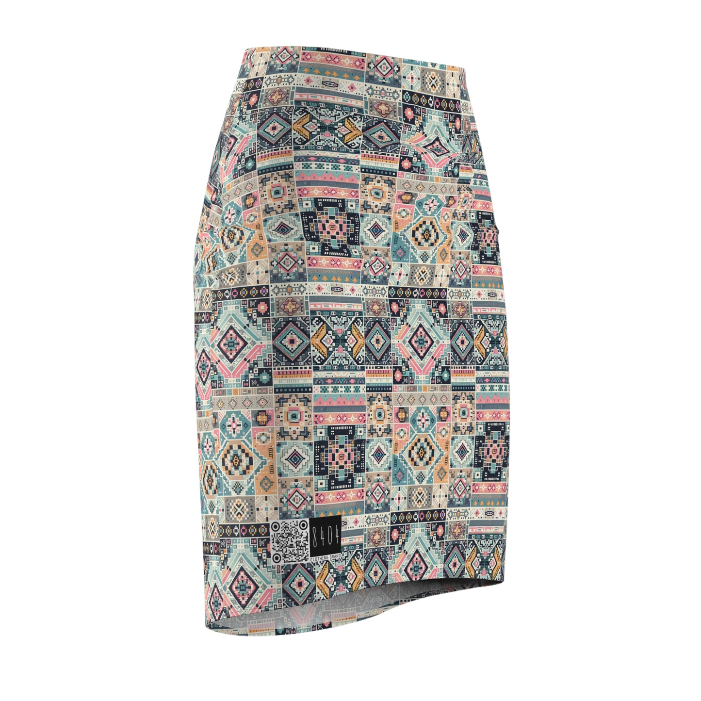 Digital Artisanal Fusion Digital Artisanal Women's Pencil Skirt - 8404 Design-55