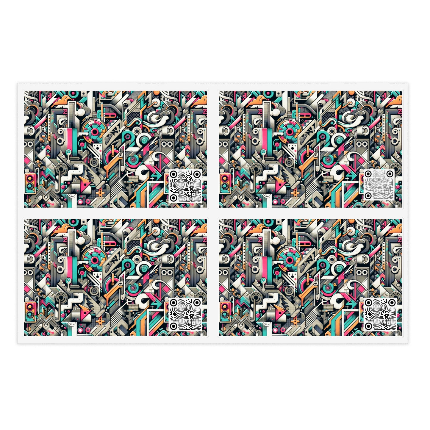 Digital Street Art Urban Street Style Sticker Sheet - 8404 Design-74