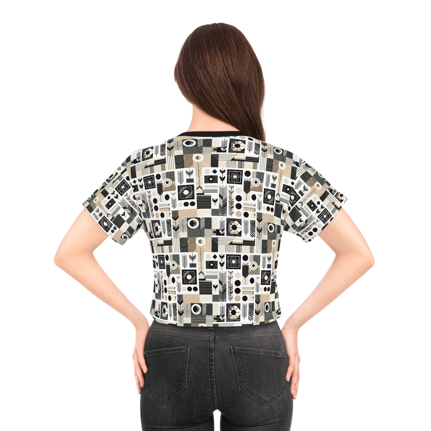 Elevated Athleisure Modern Sophistication With Sporty Elements Crop Tee - 8404 Design-57