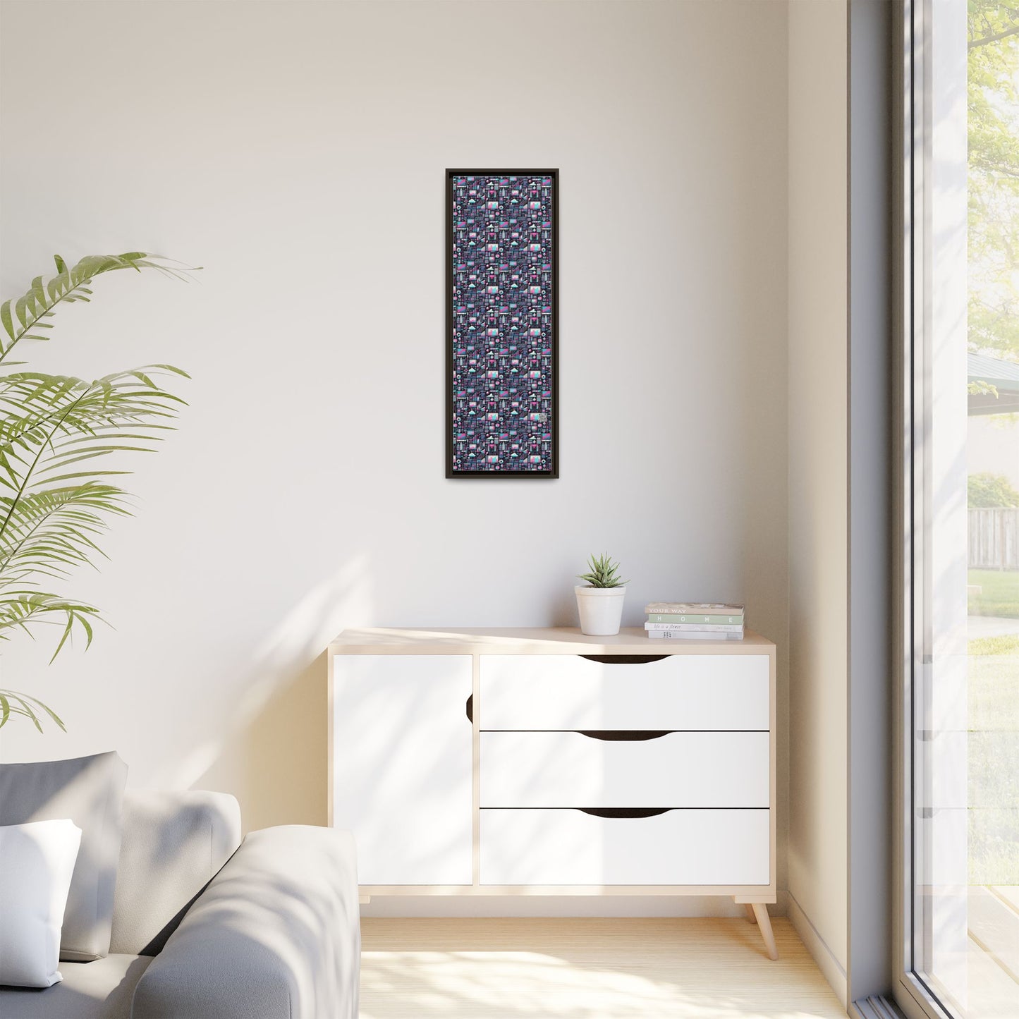 Digital Rebellion Youthful Streetwear with a Rebellious Digital Twist Matte Canvas, Framed (multi-color) - 8404 Design-71 B