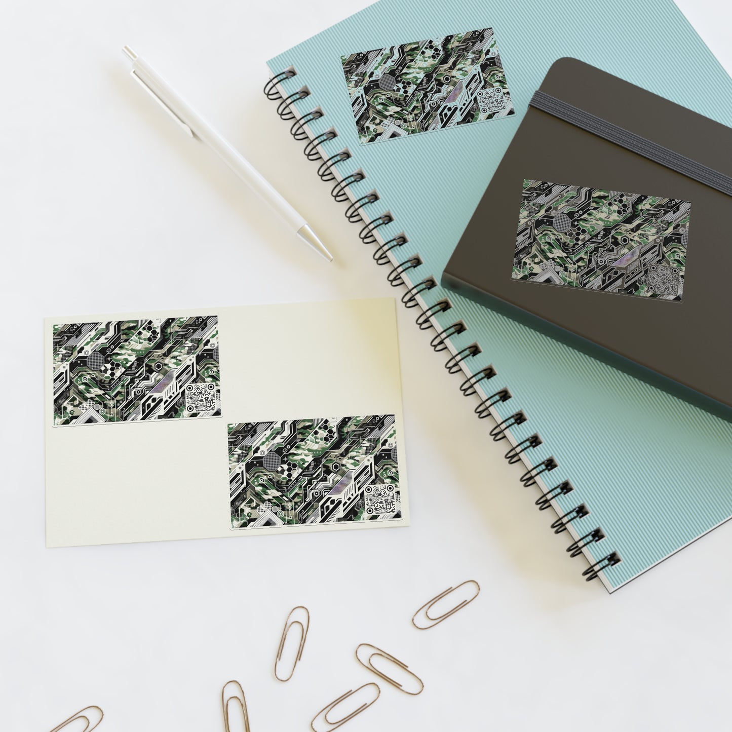 Tech Camo Fusion Tech-Forward Streetwear With a Futuristic Edge Sticker Sheets - 8404 Design-46