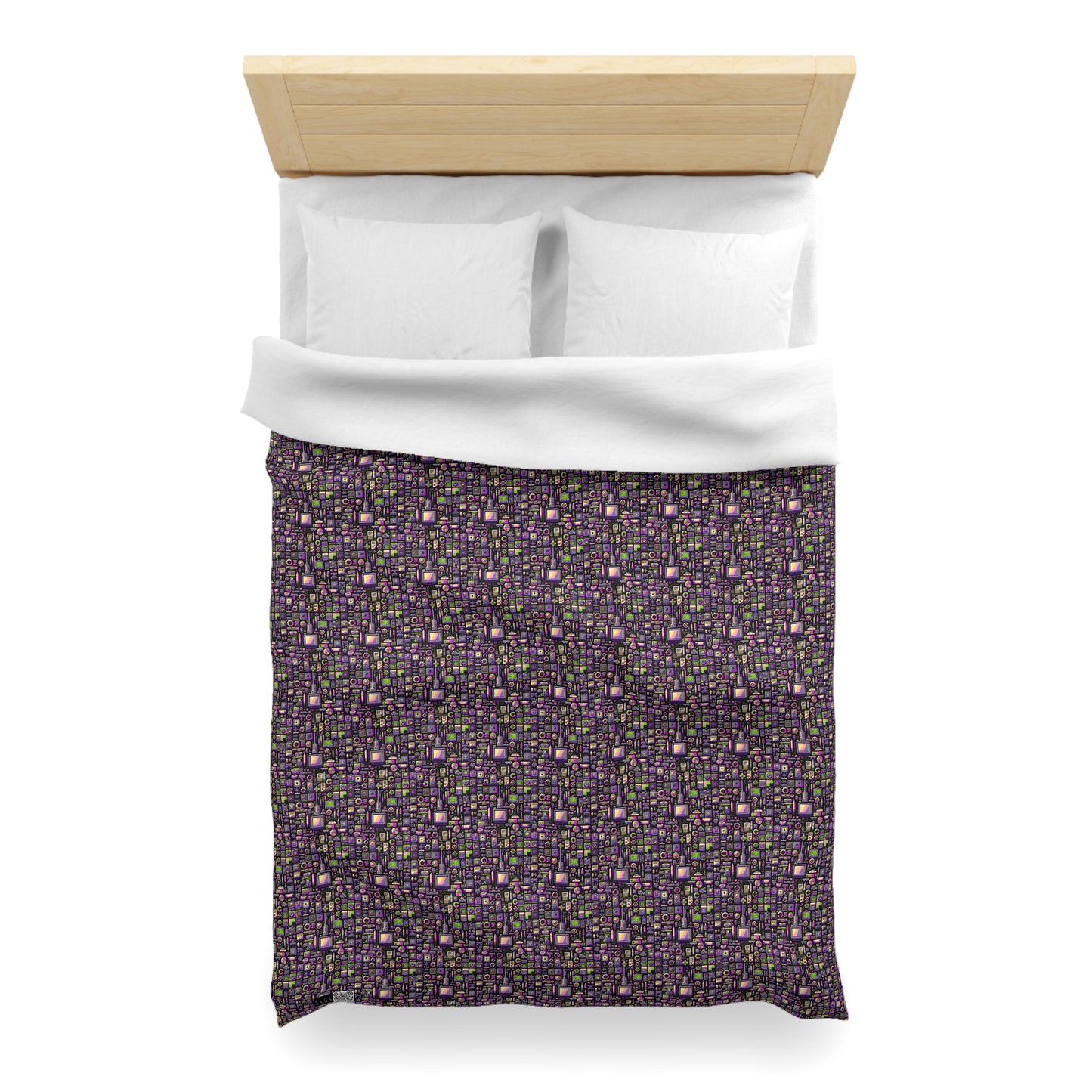 Digital Nostalgia Remix Modern Vintage Fusion Microfiber Duvet Cover - 8404 Design-67