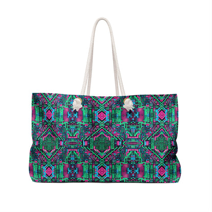 Digital Glitch Vibes Tech-Inspired Streetwear Weekender Bag - 8404 Design-71