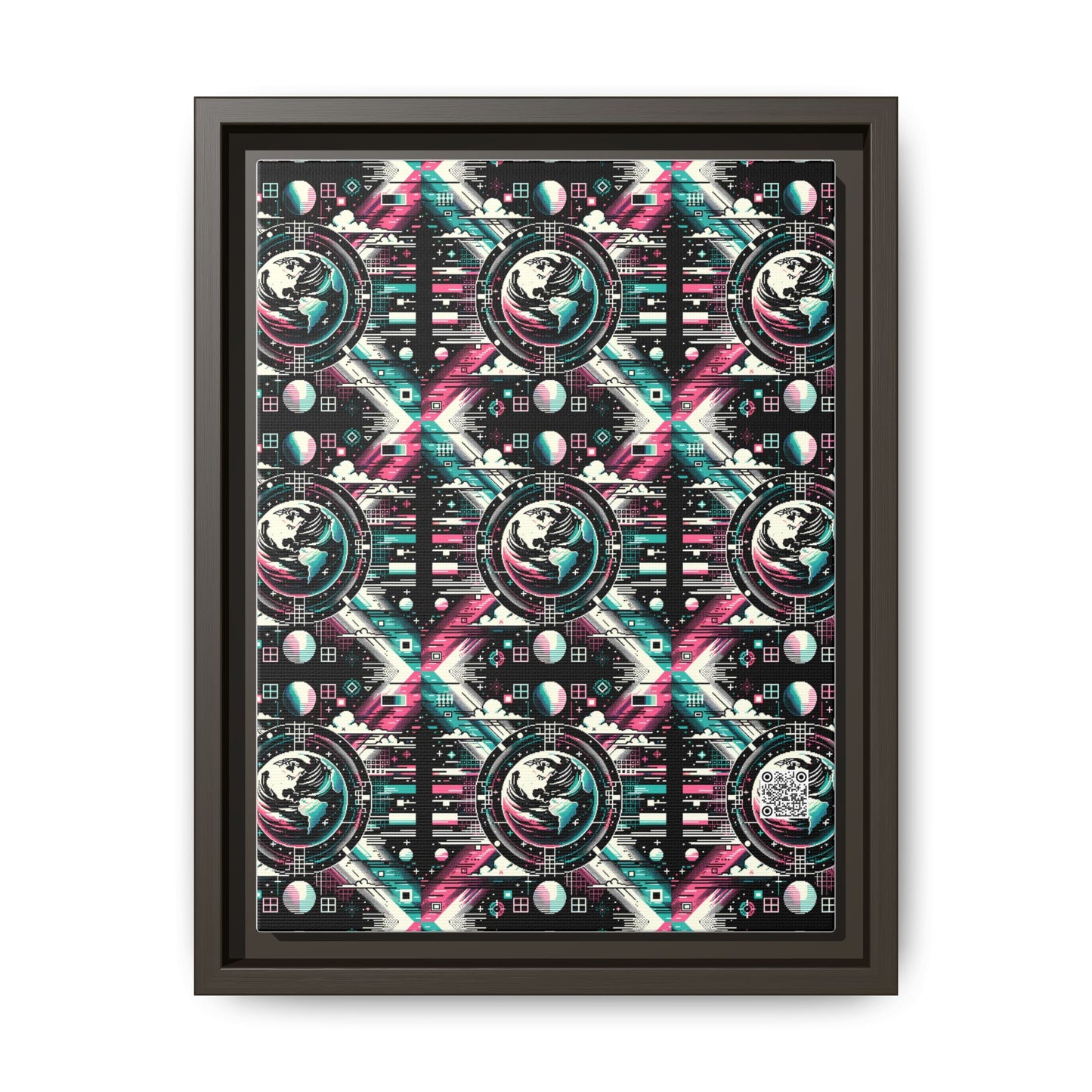 Digital Artistry Digital-native Streetwear Matte Canvas, Framed (multi-color) - 8404 Design-62 A