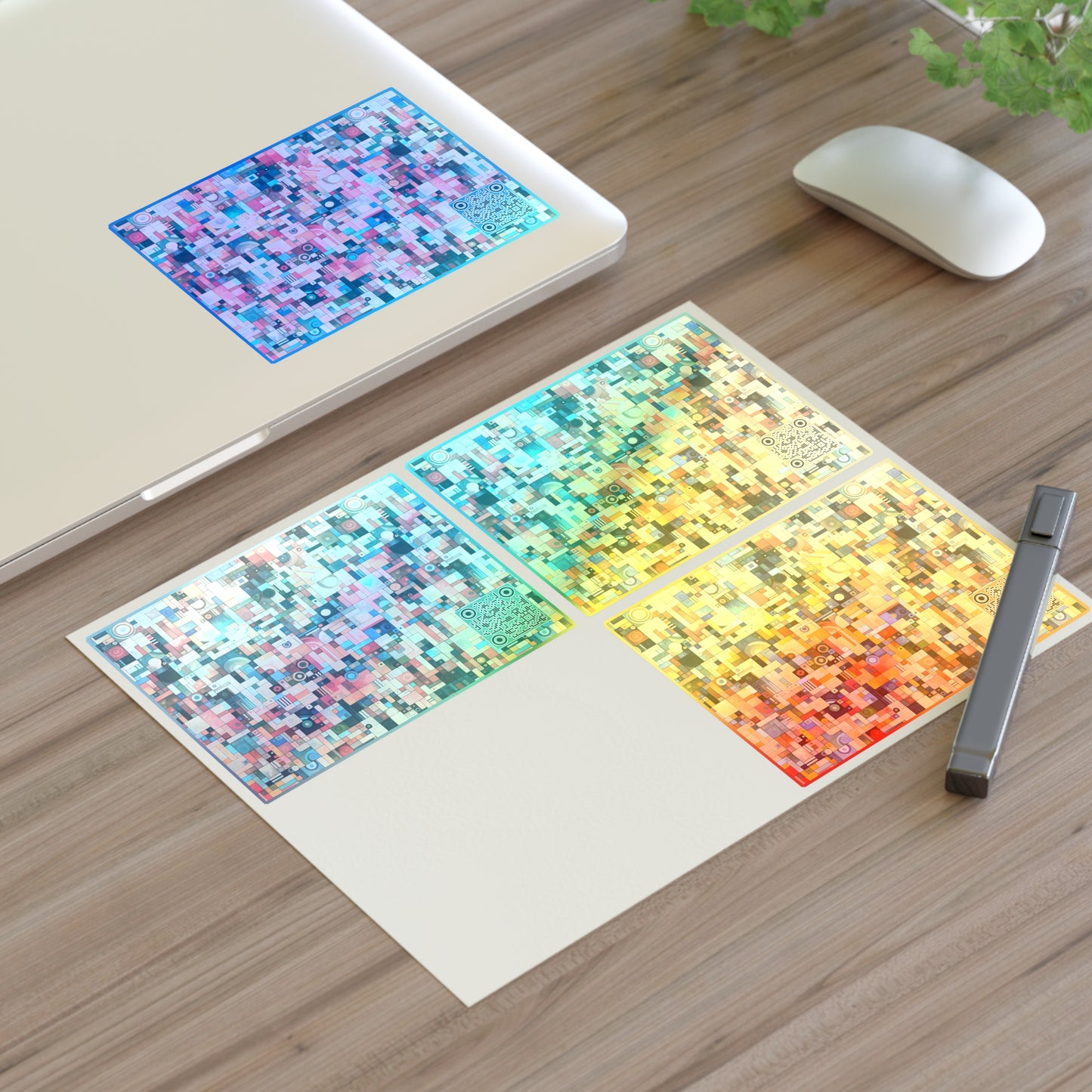 Digital Artistic Expression Artistic Streetwear Sticker Sheets - 8404 Design-46