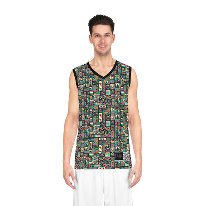 Skate Culture Revival Urban Retro Cool Basketball Jersey - 8404 Design-61