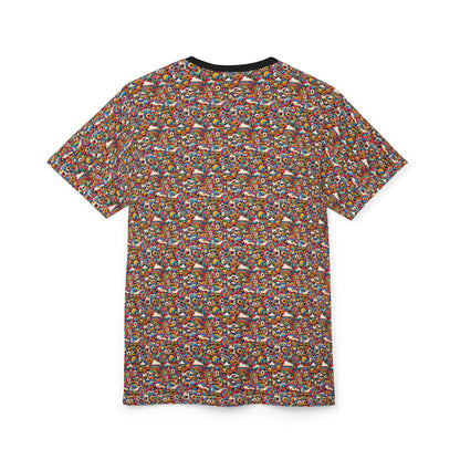 Neon Pop Playful Pop Culture Mashup Unisex Cut & Sew Tee - 8404 Design-62