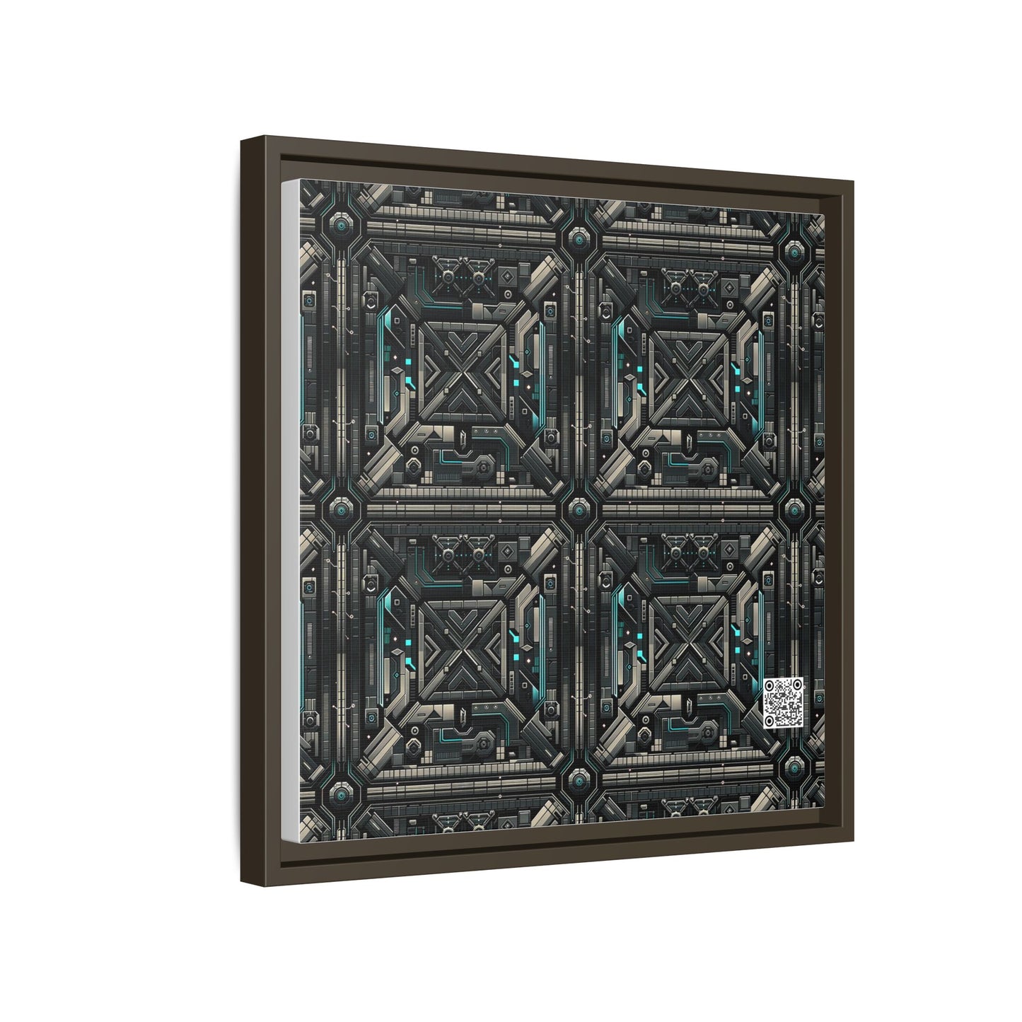 Tech Noir Futuristic Tech Aesthetic with a Dark Twist Matte Canvas, Framed (multi-color) - 8404 Design-59 B