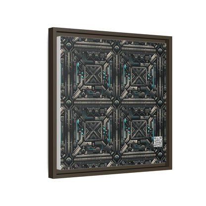 Tech Noir Futuristic Tech Aesthetic with a Dark Twist Matte Canvas, Framed (multi-color) - 8404 Design-59 B