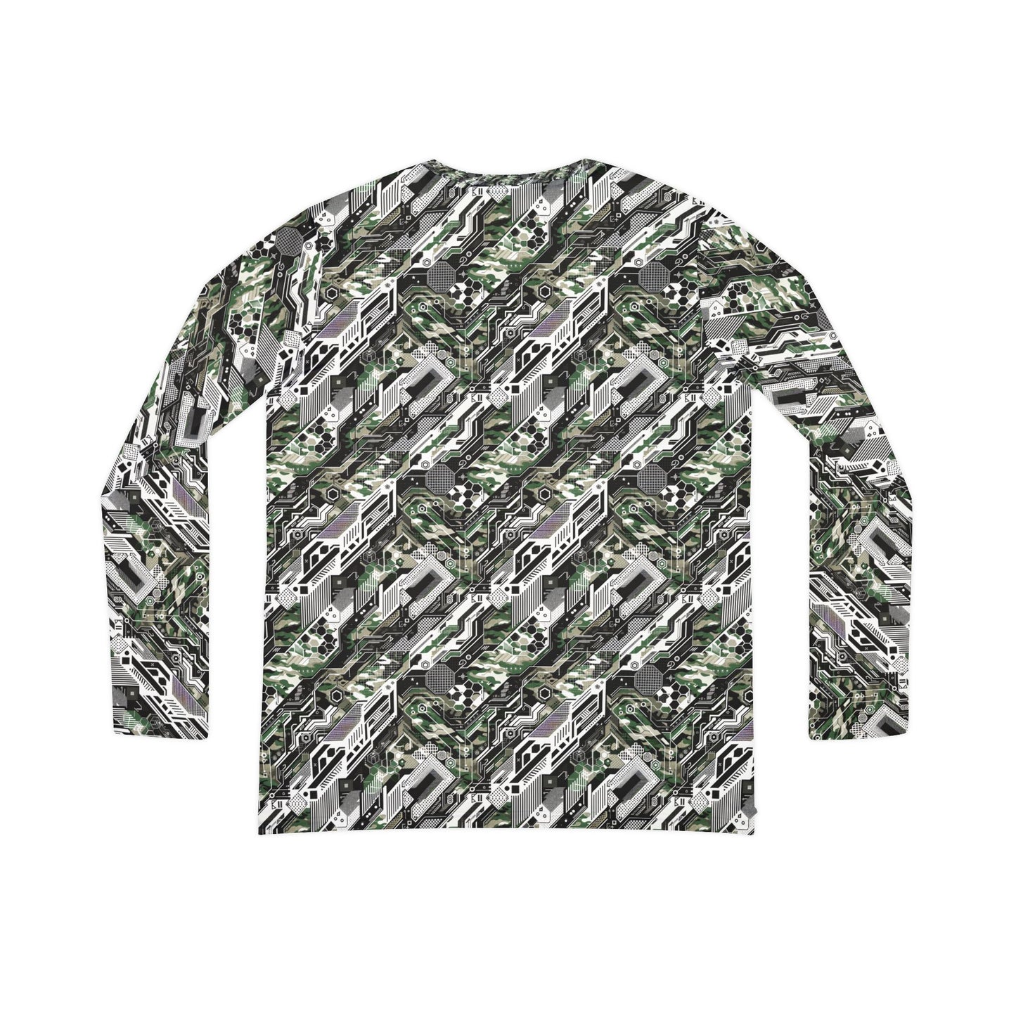 Tech Camo Fusion Tech-Forward Streetwear With a Futuristic Edge Women's Long Sleeve V-Neck Shirt - 8404 Design-46