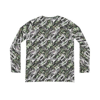 Tech Camo Fusion Tech-Forward Streetwear With a Futuristic Edge Women's Long Sleeve V-Neck Shirt - 8404 Design-46
