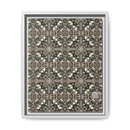 Cyber Garden Party Tech Garden Extravaganza Matte Canvas, Framed (multi-Color) - 8404 Design-66 A
