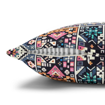 Spun Polyester Square Pillowcase - 8404 Design-02