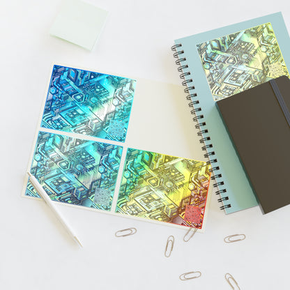 Tech-Infused Neon Tech-Forward Streetwear Sticker Sheets - 8404 Design-38