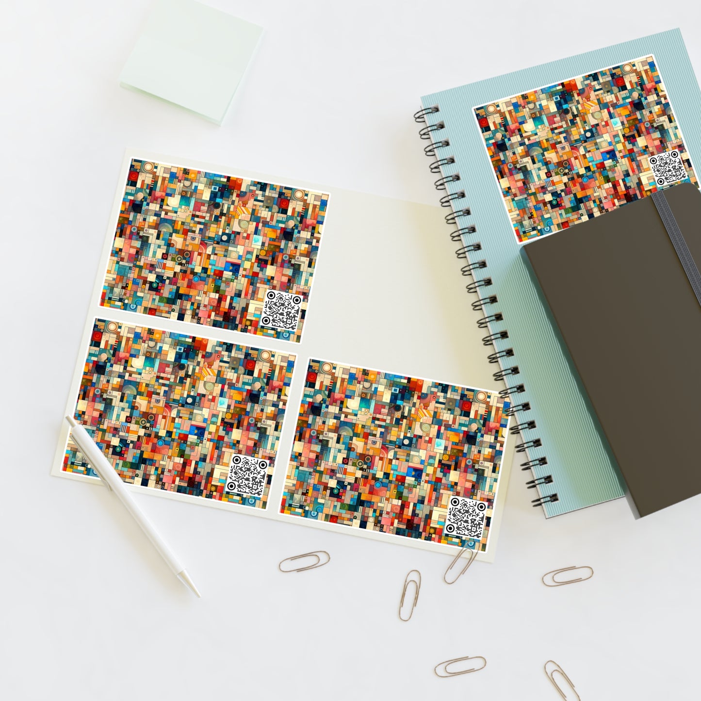 Digital Artistic Expression Artistic Streetwear Sticker Sheets - 8404 Design-46