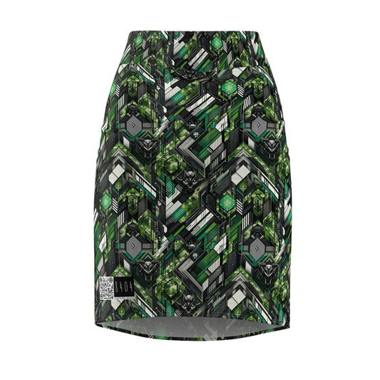 Tech Camo Fusion Tech-Forward Streetwear With a Futuristic Edge Women's Pencil Skirt - 8404 Design-58