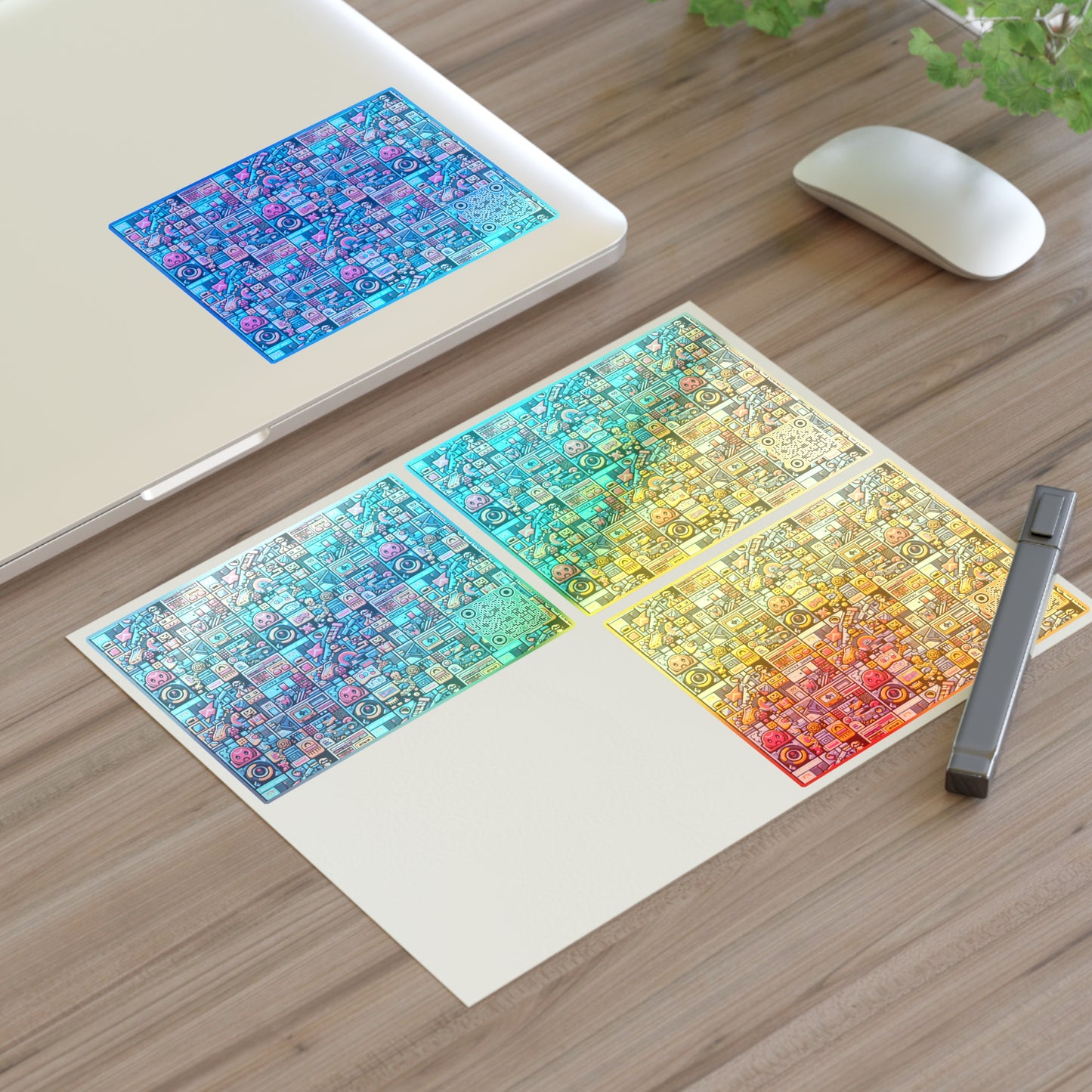 Digital Pop Culture Mashup Maximalist Pop Sticker Sheet - 8404 Design-47